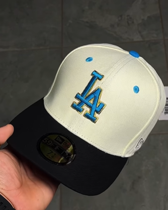 Gorra Los Angeles LA 59FIFTY Bicolor Beige Azul